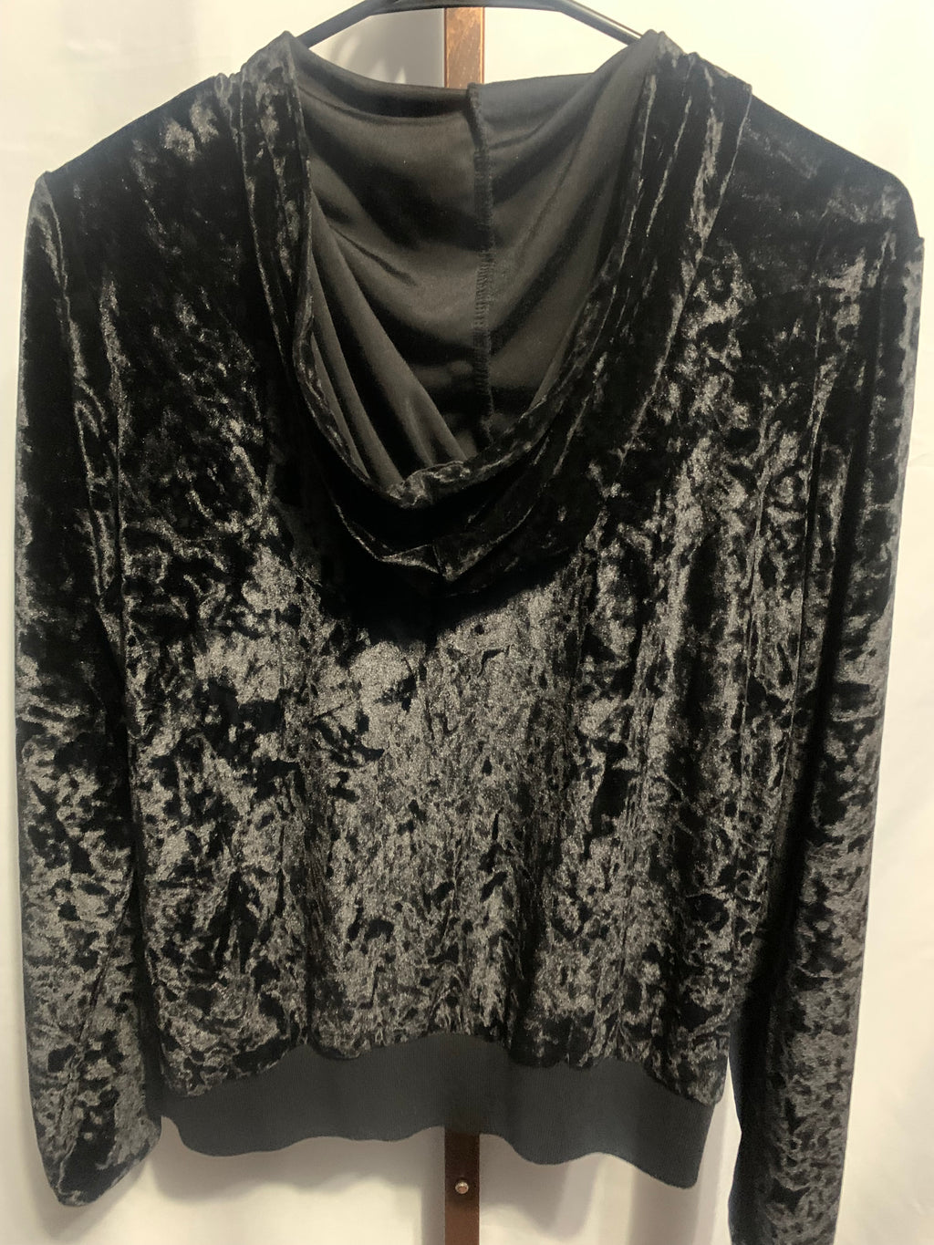 Louise Paris Crushed Velvet Zip Hoodie