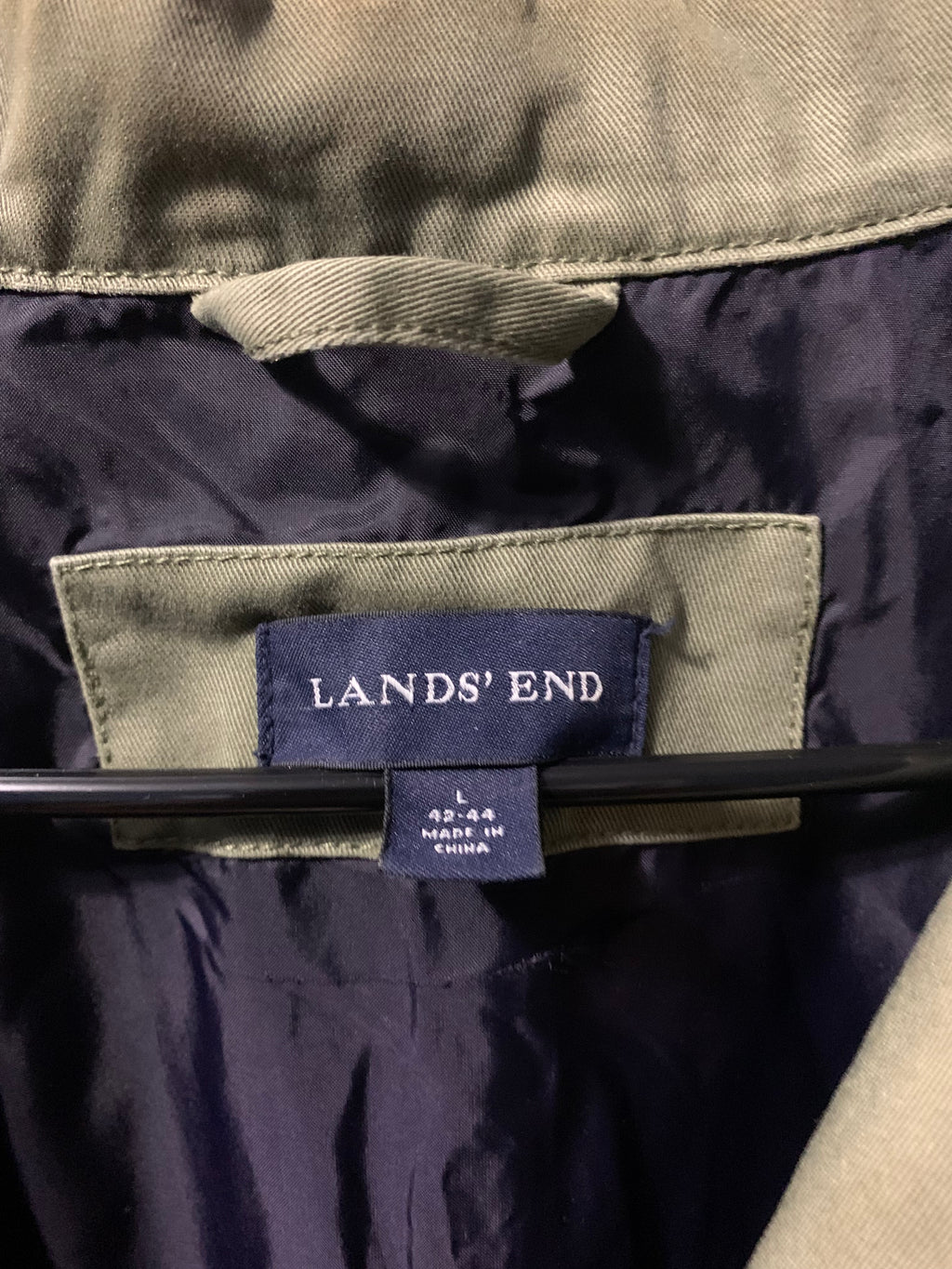 Lands' End olive green jacket sizeL 43/44 #outdoor