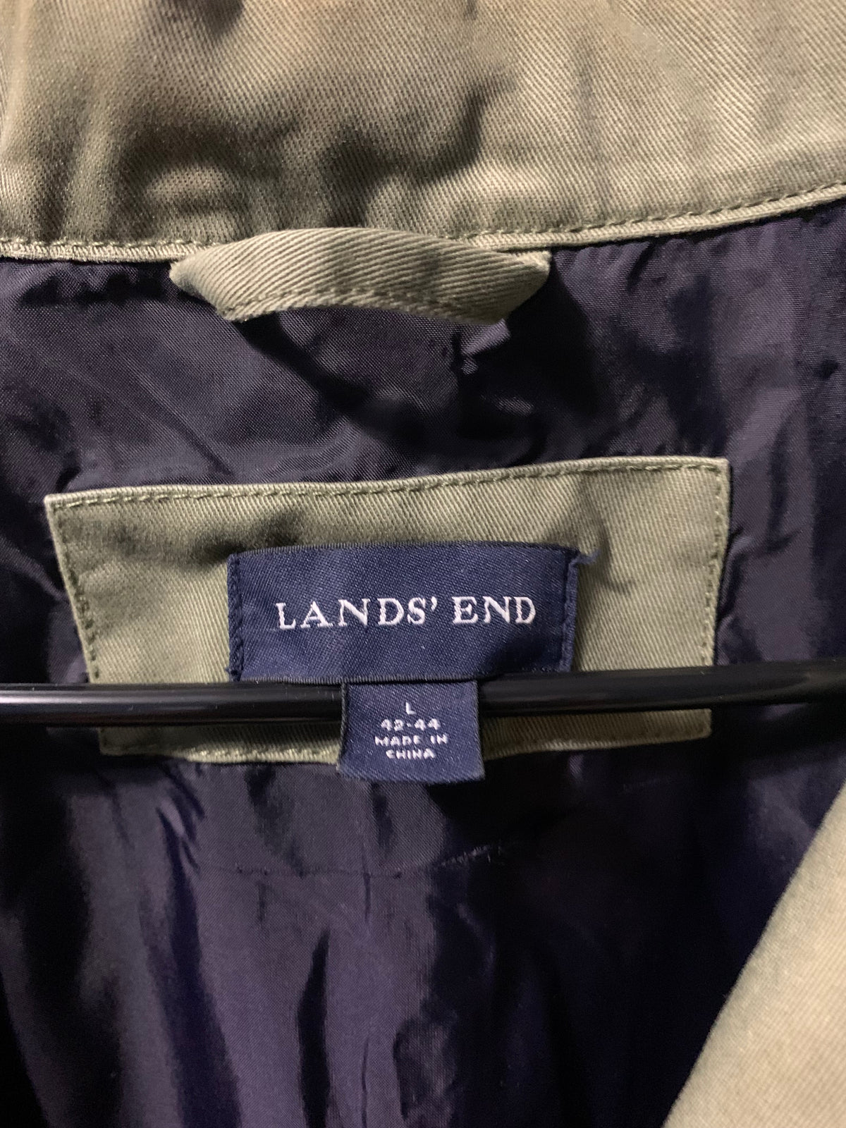 Lands' End olive green jacket sizeL 43/44 #outdoor