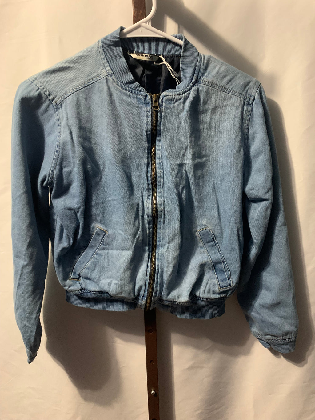 Highway Jeans blue denim bomber jacket #bomber #denim