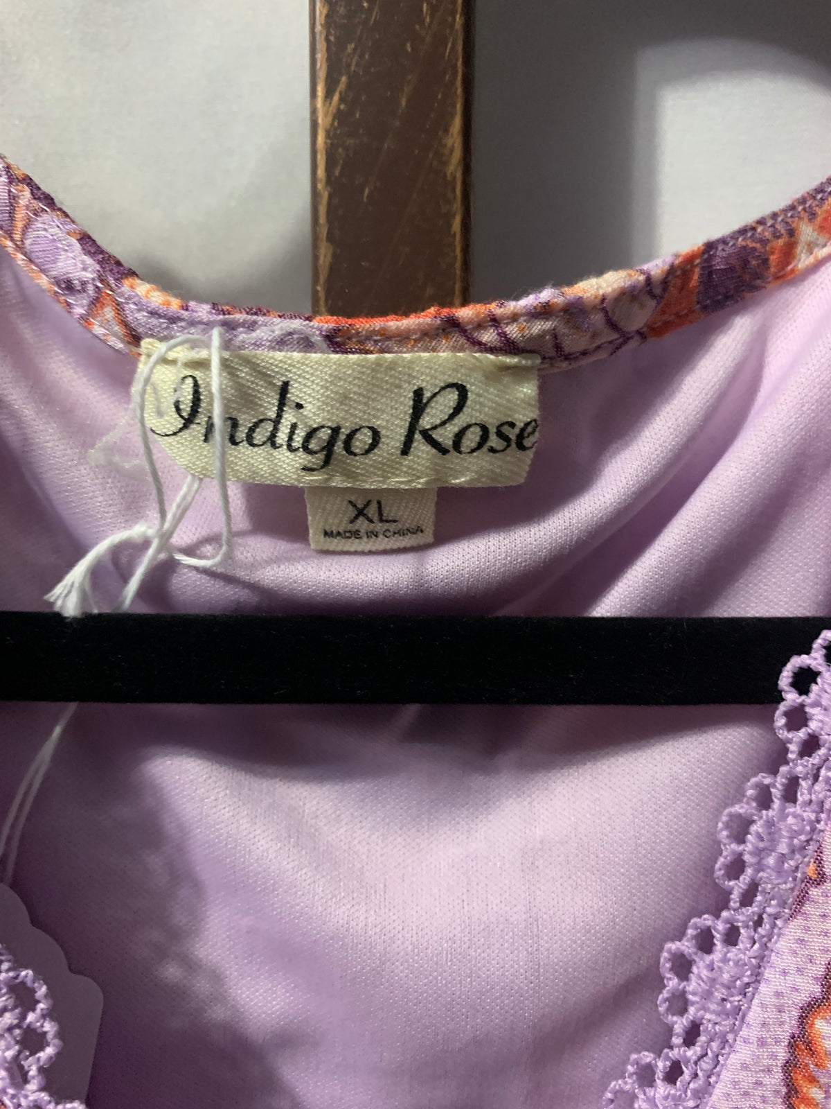 Indigo Rose purple & orange floral print dress with tie waist, size XL #floraldress #boho