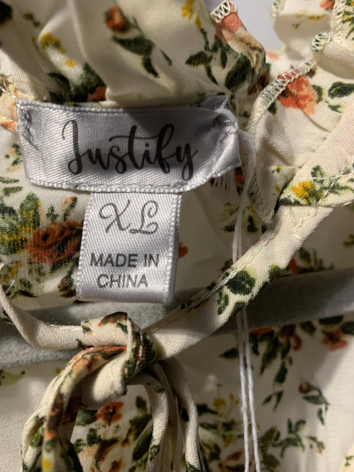 Justify floral mini dress with tie front detail in XL #floraldress #mini