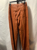 Zara brown faux leather pants in a US 4 #leatherpants #designer