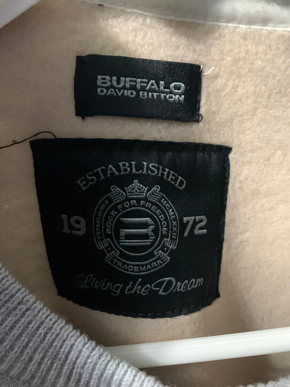 Buffalo David Bitton 1980/ 90s vintage gray, black, and white horizontal striped sweater