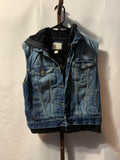 Forever 21 blue denim vest with hood #denimvest #forever21