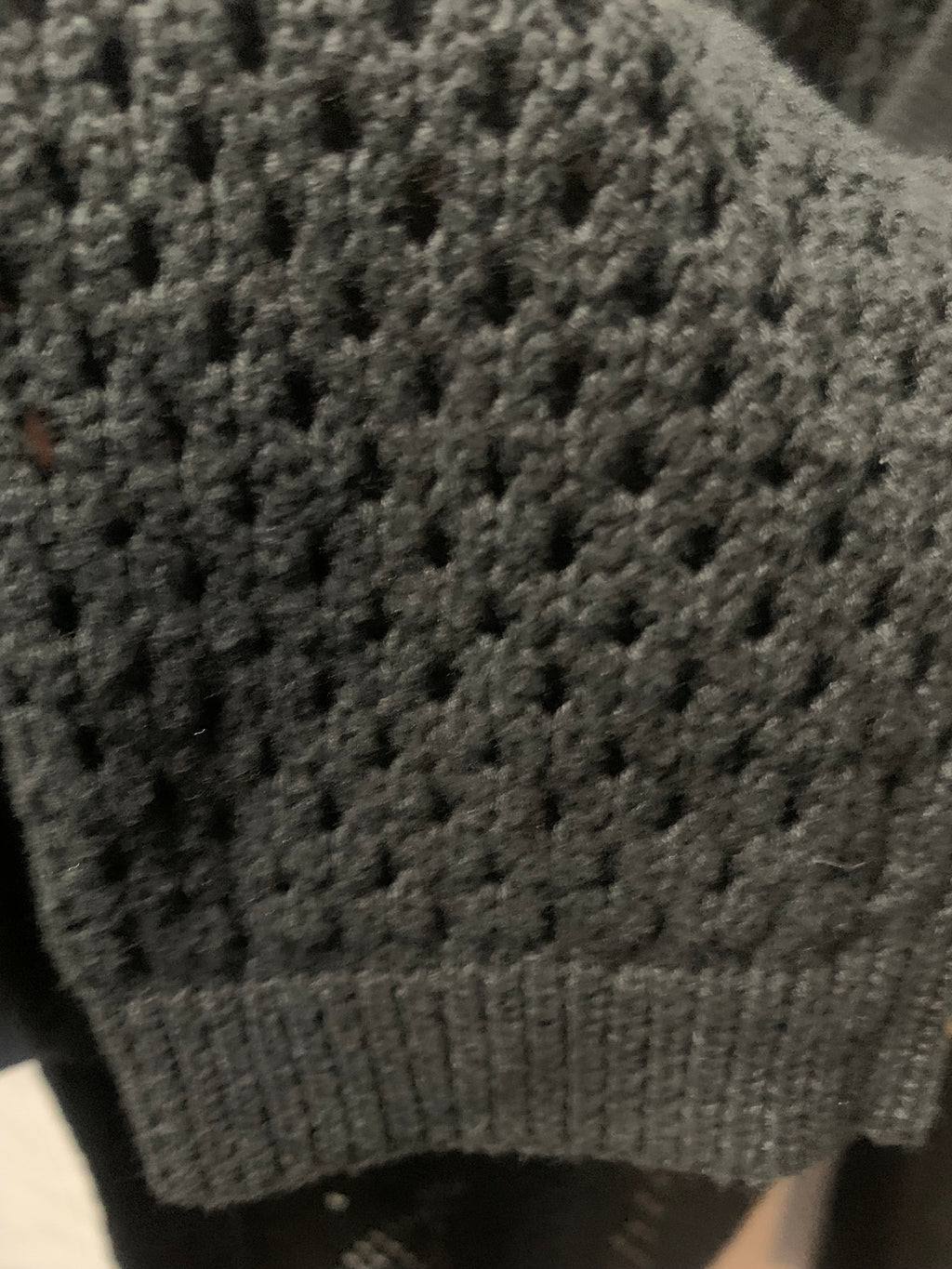 Calvin Klein Jeans Women's Open-Knit Crochet Hoodie Sweater