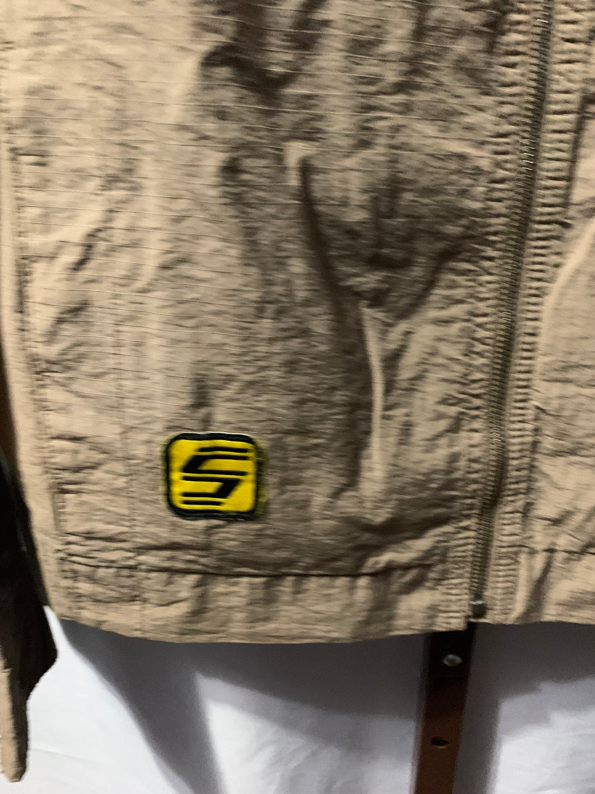 Sisley Italian Vintage Biker Jacket | Khaki Racing Patches & Embroidery
