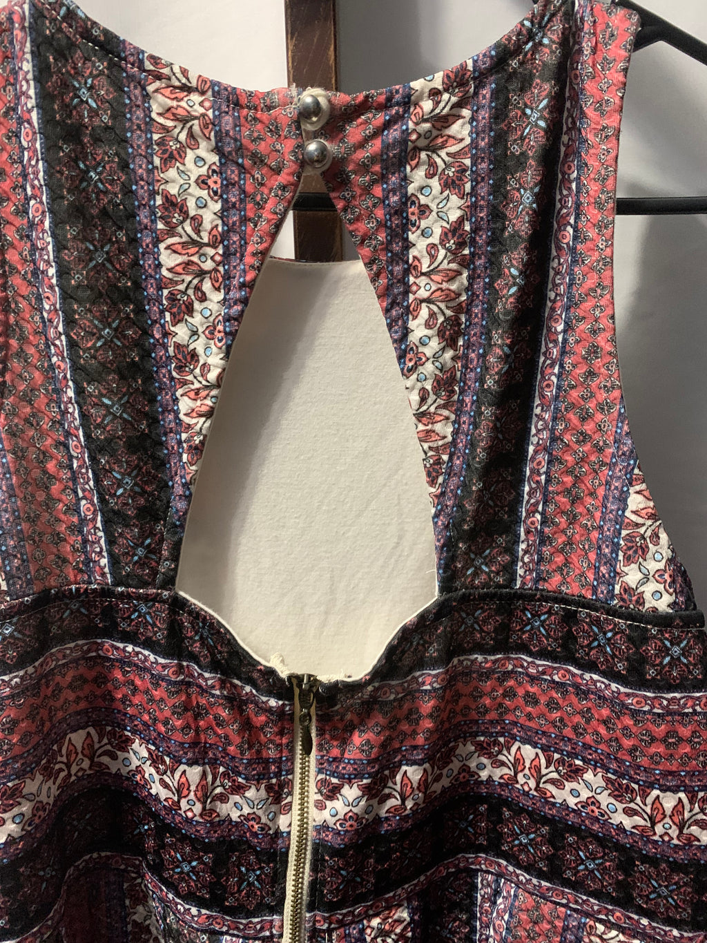 Xhilaration brown and black geometric patterned dress with zipper back, size XL #geometric #boho