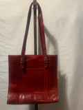 Made in Florence, Italy/Genuine Italian Leather Red Tote Bag