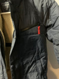 L.L.Bean kids navy blue puffer jacket with removable sherpa lining, size 6X/7 #kids #puffer