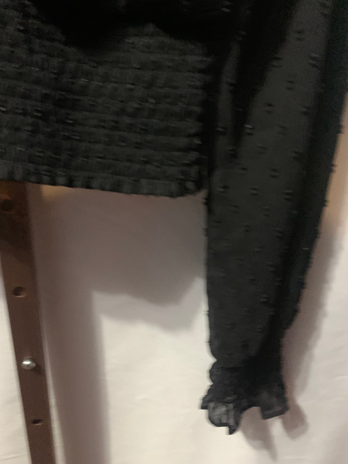Haver London black blouse with small white polka dots, size S #polkadots #workwear