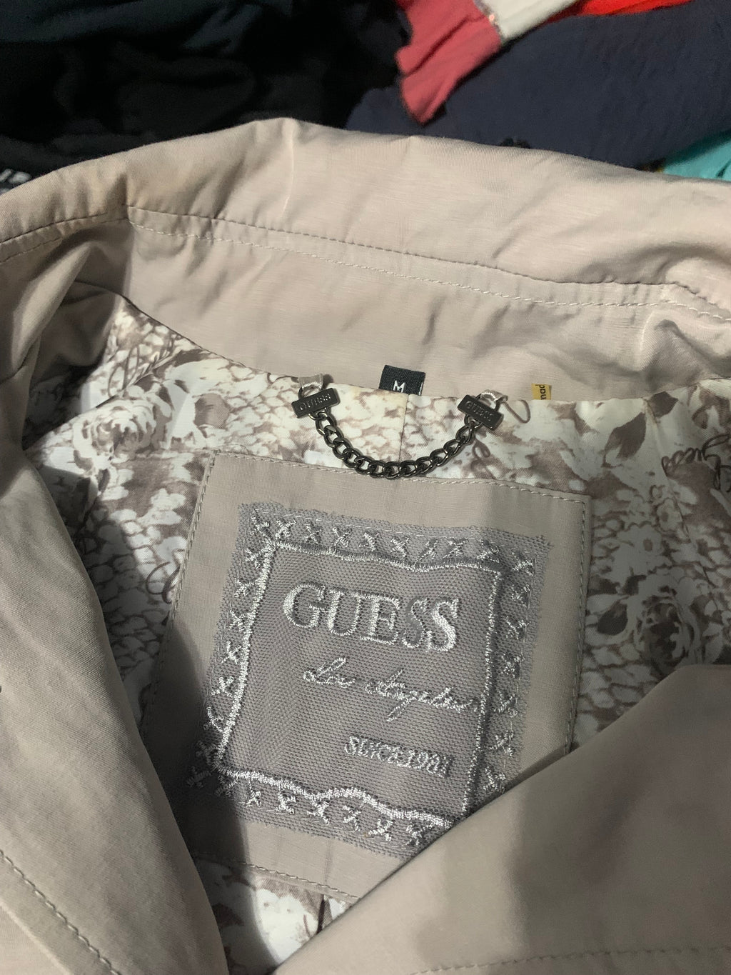 Guess beige trench coat with buttons, size M #trench #guess