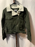 Vylette green corduroy jacket with white sherpa lining  #sherpa  #corduroy
