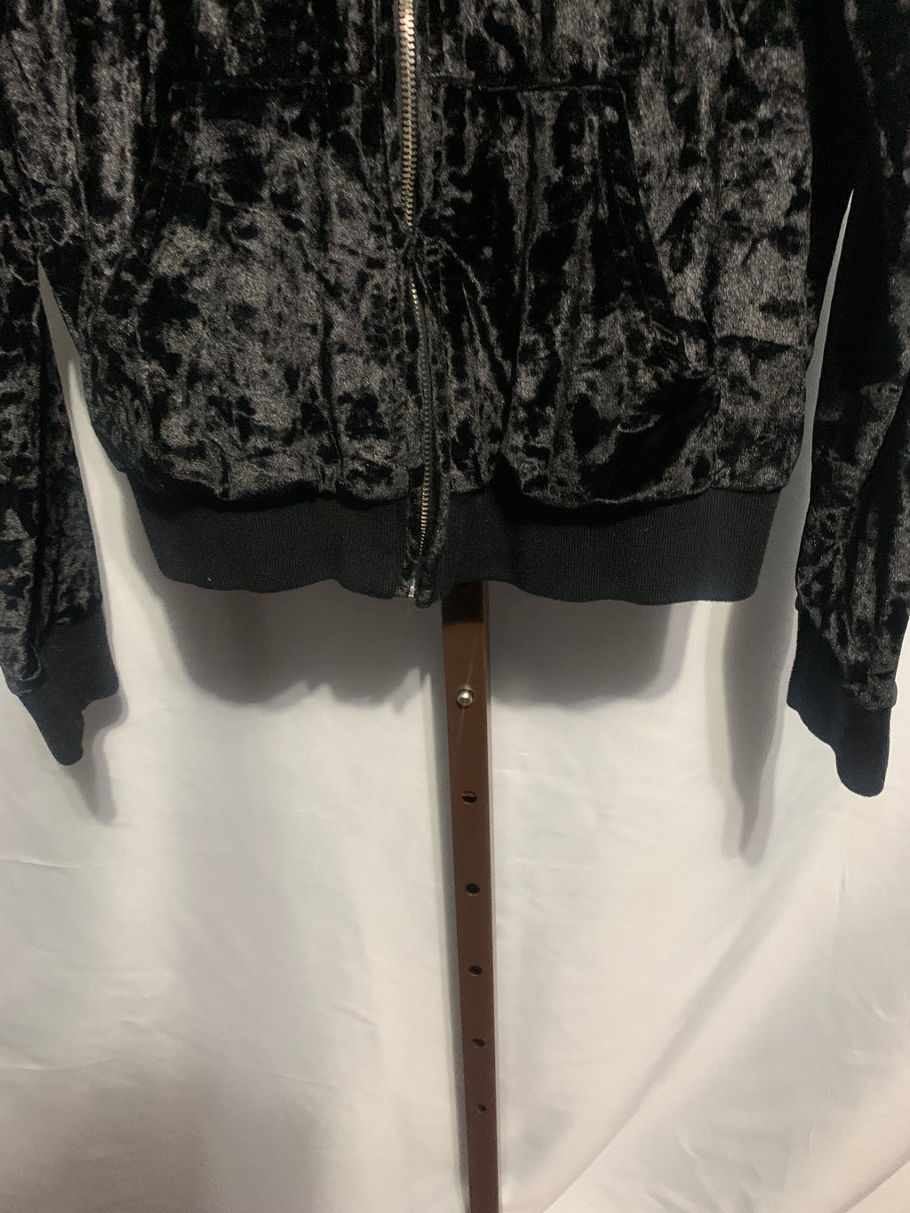 Louise Paris Crushed Velvet Zip Hoodie