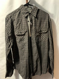 Converse gray and black plaid button-up shirt in size M #skater #retro
