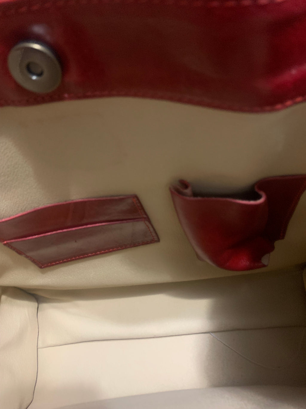 Made in Florence, Italy/Genuine Italian Leather Red Tote Bag