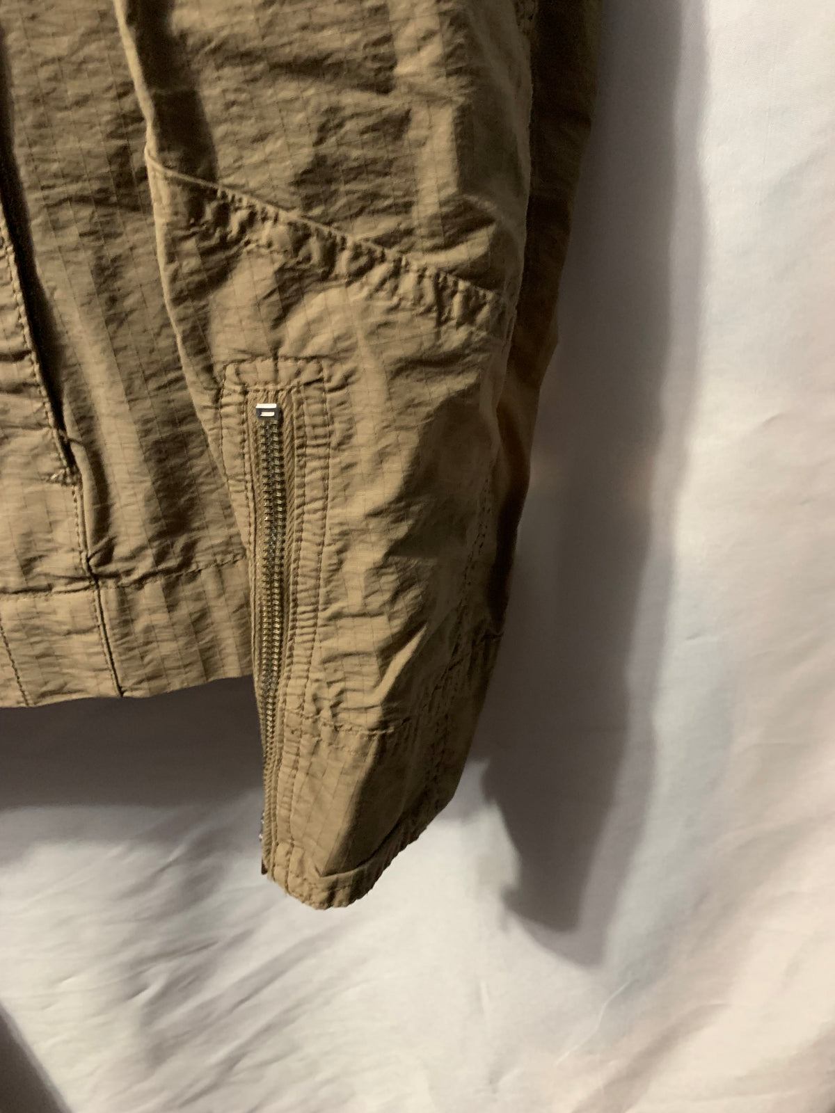 Sisley Italian Vintage Biker Jacket | Khaki Racing Patches & Embroidery