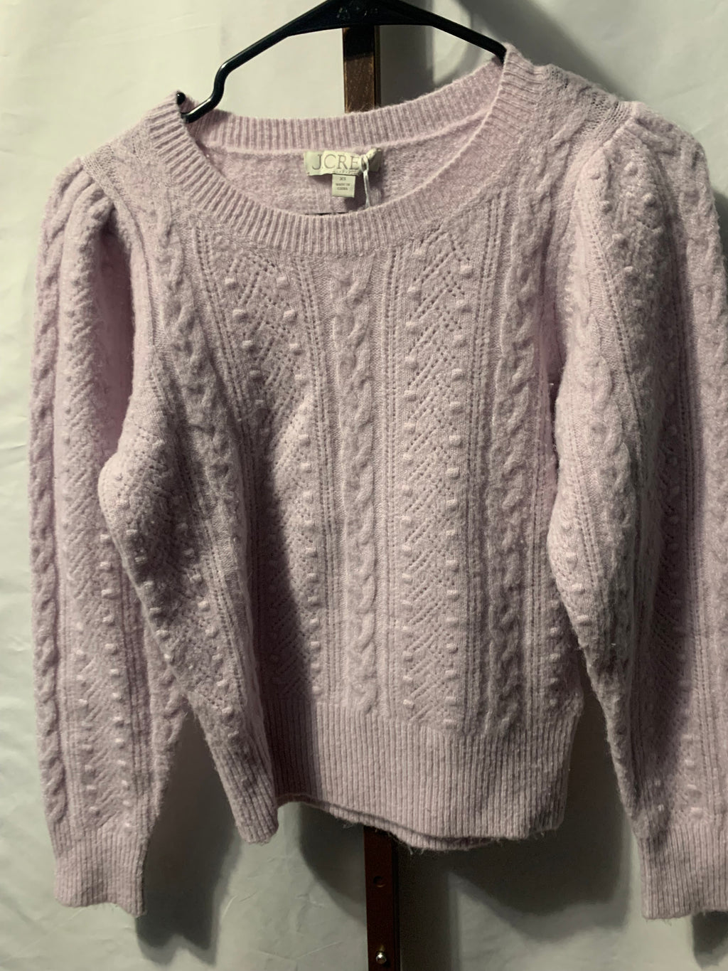 J.Crew light purple cable knit sweater in XS #jcrew #knitwear