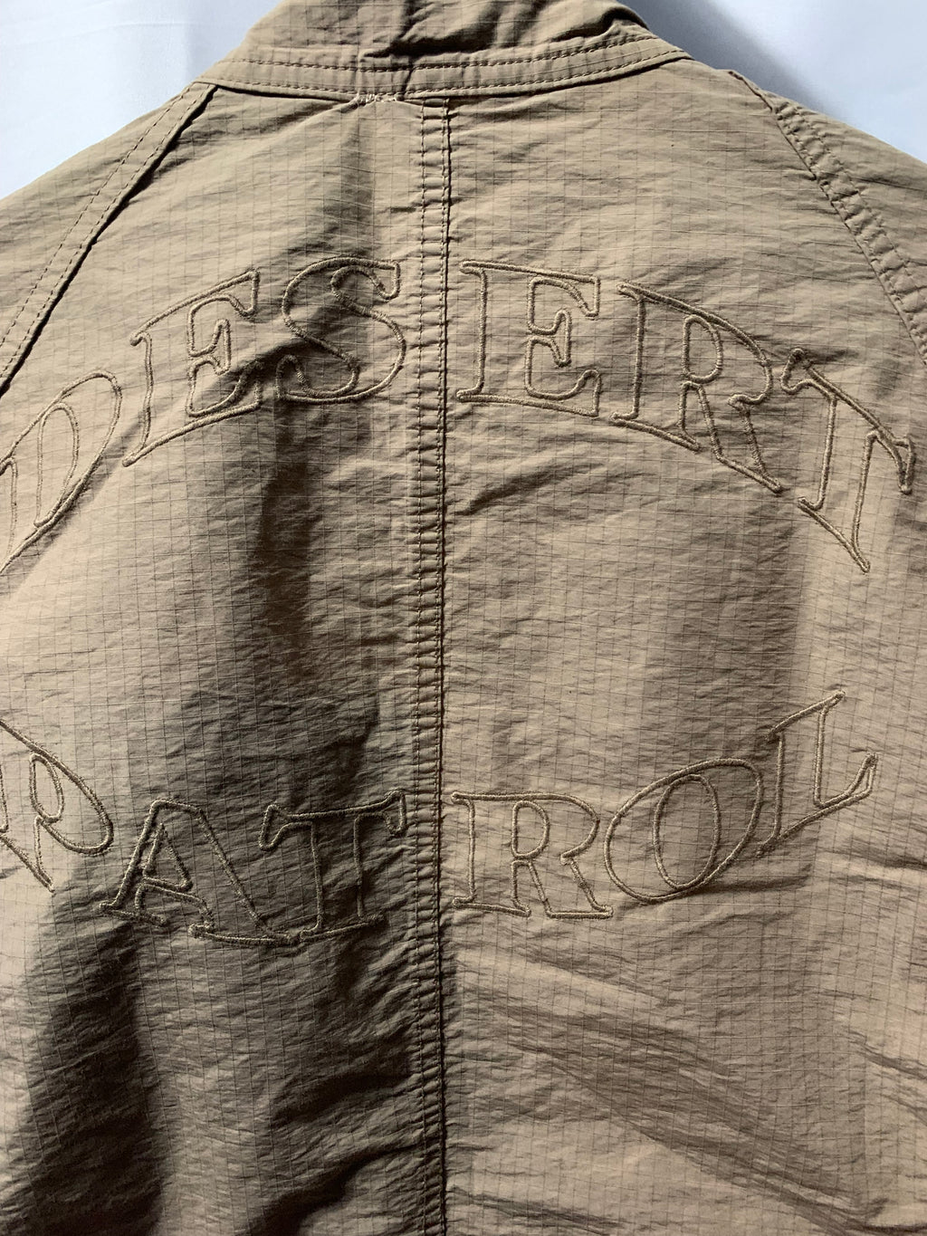 Sisley Italian Vintage Biker Jacket | Khaki Racing Patches & Embroidery