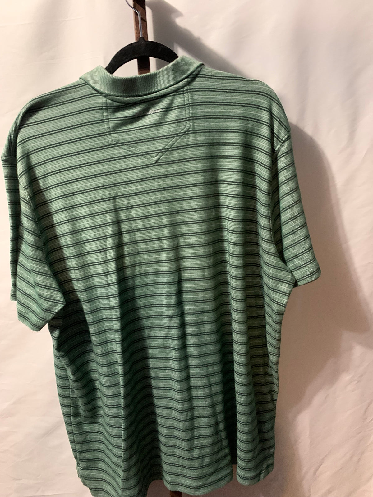 Eddie Bauer green striped polo shirt in XL #preppy #outdoors