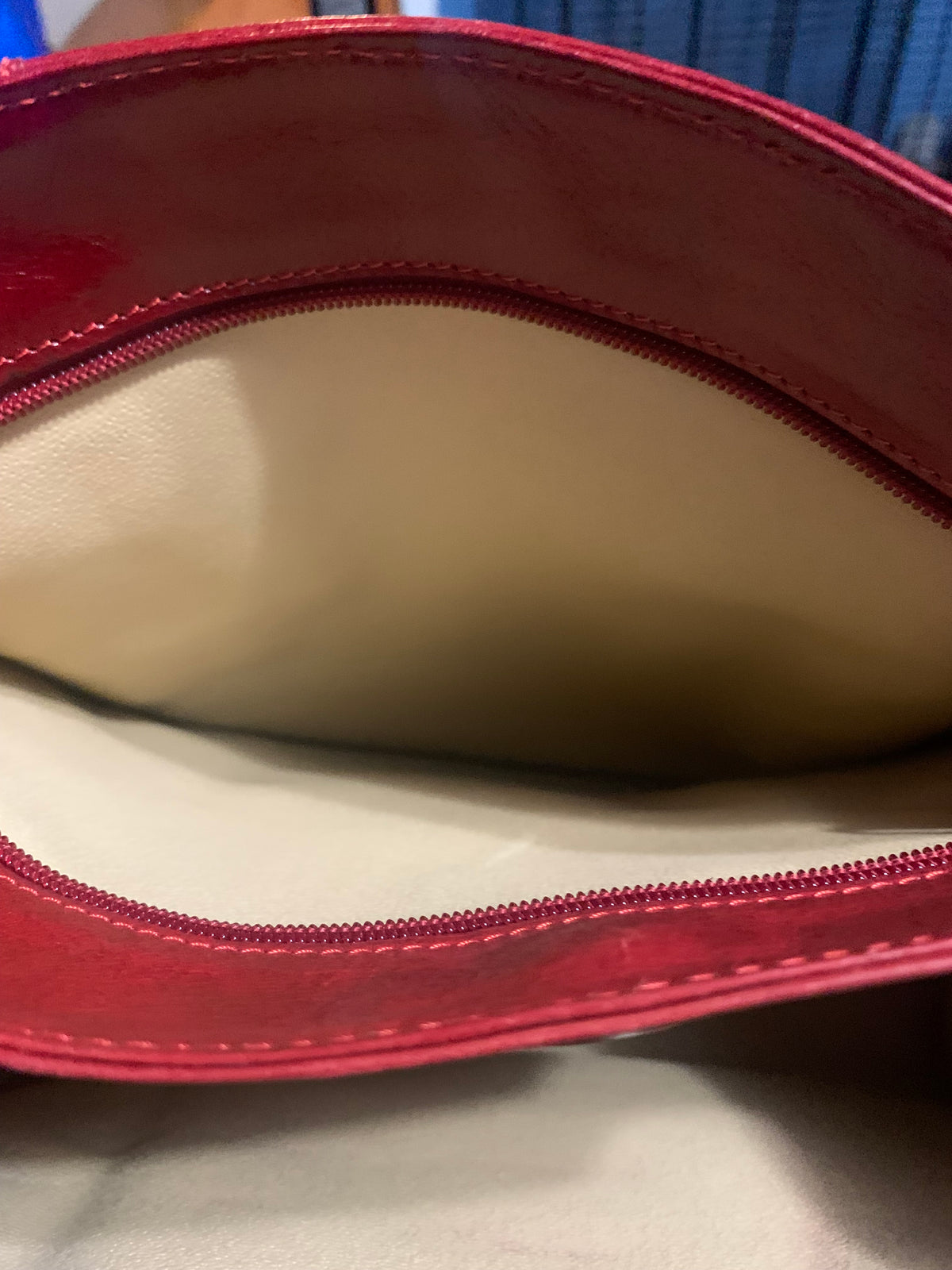 Made in Florence, Italy/Genuine Italian Leather Red Tote Bag